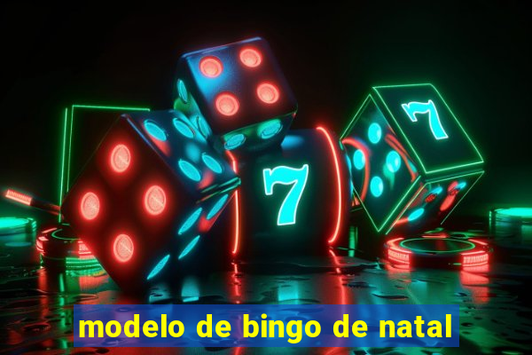 modelo de bingo de natal